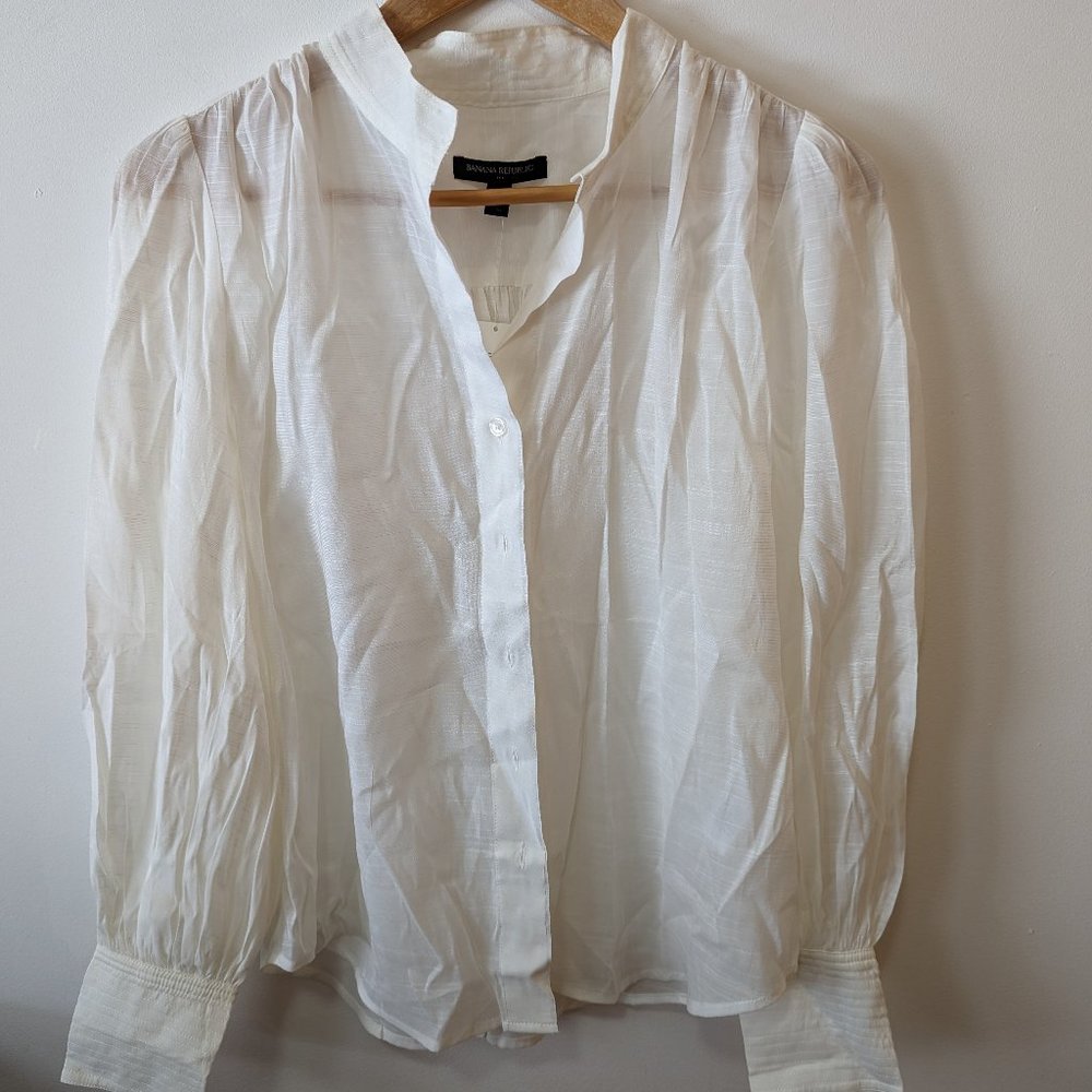 Banana Republic White Blouse | Small | NWT